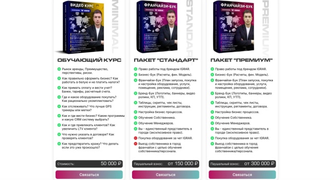 Эксклюзивная франшиза пункта выдачи IGRAR без роялти