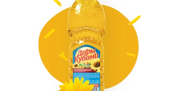 Масло подсолнечное ТМ Дары Кубани