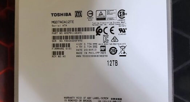 Жесткие диски Toshiba MG07ACA12TE 12 ТБ в отл сост